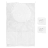 White Thickened Laundry Storage Bag WallMounted Toys Net Bag for Bathroom Laundry(with Grid )