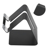 Cell Phone Holder Aluminum Alloy Lightweight and Portable Desk Phone Stand for Mobile Phones and TabletsBlack