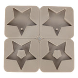 DIY Silicone Mold Reusable Car Pendant Decorative Wax Mold for Home Kitchen Handcraft Shop5‑Pointed Star