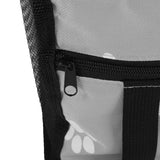 Bear Paw Pattern Pet Carrier Cage Washable Pet Car Travel Safety Seat with Support RodGray