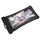 TPU Universal Floating Waterproof Phone Bag Pouch Cover with Lanyard for Below 7.2‑inch PhoneBlack