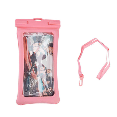 TPU Universal Floating Waterproof Phone Bag Pouch Cover with Lanyard for Below 7.2‑inch PhonePink In Australia - Darrahopens