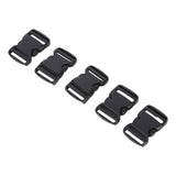 5Pcs Quick Release Buckle Plastic Dual Adjustable Strap Buckles Replacement DIY Craft for Backpack BlackFor 20mm Width Strap In Australia - Darrahopens