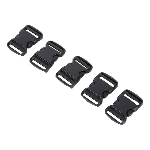 5Pcs Quick Release Buckle Plastic Dual Adjustable Strap Buckles Replacement DIY Craft for Backpack BlackFor 20mm Width Strap In Australia - Darrahopens