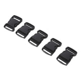 5Pcs Quick Release Buckle Plastic Dual Adjustable Strap Buckles Replacement DIY Craft for Backpack BlackFor 25mm Width Strap In Australia - Darrahopens