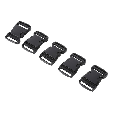 5Pcs Quick Release Buckle Plastic Dual Adjustable Strap Buckles Replacement DIY Craft for Backpack BlackFor 25mm Width Strap In Australia - Darrahopens