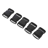 5Pcs Quick Release Buckle Plastic Dual Adjustable Strap Buckles Replacement DIY Craft for Backpack BlackFor 38mm Width Strap In Australia - Darrahopens