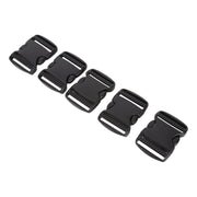 5Pcs Quick Release Buckle Plastic Dual Adjustable Strap Buckles Replacement DIY Craft for Backpack BlackFor 50mm Width Strap In Australia - Darrahopens