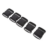 5Pcs Quick Release Buckle Plastic Dual Adjustable Strap Buckles Replacement DIY Craft for Backpack BlackFor 50mm Width Strap In Australia - Darrahopens