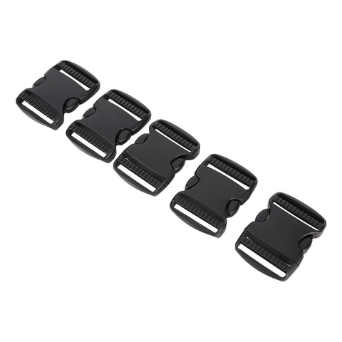 5Pcs Quick Release Buckle Plastic Dual Adjustable Strap Buckles Replacement DIY Craft for Backpack BlackFor 50mm Width Strap In Australia - Darrahopens