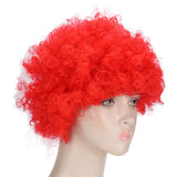 Adult Innovative Color Party Wig Halloween Interesting Headgear for Circus Troup FootballRed