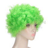 Adult Innovative Color Party Wig Halloween Interesting Headgear for Circus Troup FootballGreen