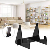 Acrylic Book Display Stand Book Holder Bookrack Bookshelf Office Bookcase for Kitchen HomeBlack