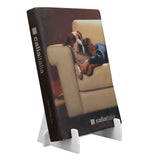 Acrylic Book Display Stand Book Holder Bookrack Bookshelf Office Bookcase for Kitchen HomeWhite