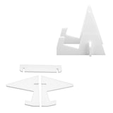 Acrylic Book Display Stand Book Holder Bookrack Bookshelf Office Bookcase for Kitchen HomeWhite