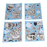 4Pcs Halloween Skull Pattern Wall Sticker Decorative Wall Decal for Living Room Bedroom In Australia - Darrahopens