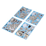 4Pcs Halloween Skull Pattern Wall Sticker Decorative Wall Decal for Living Room Bedroom In Australia - Darrahopens
