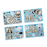 4Pcs Halloween Skull Pattern Wall Sticker Decorative Wall Decal for Living Room Bedroom In Australia - Darrahopens