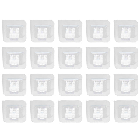 20Pcs Seamless Towel Rod Hook Curtain Rod Hook Fixing Clip for Home Party Gardening