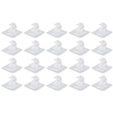 20Pcs Seamless Towel Rod Hook Curtain Rod Hook Fixing Clip for Home Party Gardening