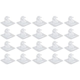 20Pcs Seamless Towel Rod Hook Curtain Rod Hook Fixing Clip for Home Party Gardening