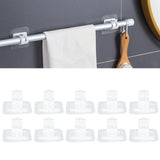 20Pcs Seamless Towel Rod Hook Curtain Rod Hook Fixing Clip for Home Party Gardening