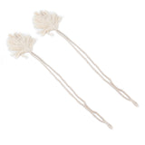 2Pcs Cotton Rope Curtain Tiebacks Leaf Shaped Tassel Curtain Clips Rope Straps for Curtain In Australia - Darrahopens