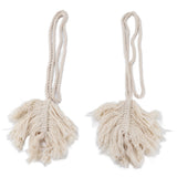 2Pcs Cotton Rope Curtain Tiebacks Leaf Shaped Tassel Curtain Clips Rope Straps for Curtain In Australia - Darrahopens
