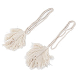 2Pcs Cotton Rope Curtain Tiebacks Leaf Shaped Tassel Curtain Clips Rope Straps for Curtain In Australia - Darrahopens