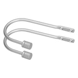 2Pcs Curtain Hook Aluminum Alloy U Shaped Cylinder Fixed Drapery Holdback for Home Office BedroomSilver