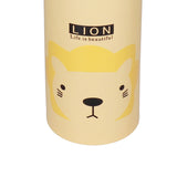 Kids Water Bottle Cute Cartoon 500ml Aluminum Insulated Water Bottle Sport Water JugYellow Lion
