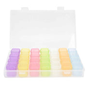28 Slots Clear Plastic Storage Box Portable Detachable Organizer Box for Small Items Earrings Necklaces MedicinesColors In Australia - Darrahopens