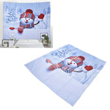 Digital Printing Blackout Curtain Snowman Pattern Blind Shade Window Drapes for Bedroom Living Room170x200cm Christmas Style 4