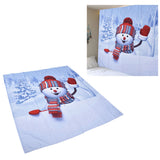 Digital Printing Blackout Curtain Snowman Pattern Blind Shade Window Drapes for Bedroom Living Room170x200cm Christmas Style 4