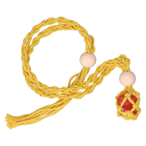 3pcs Net Bag Necklace Empty Stone Holder Rope Replacement Adjustable Necklace Cord for Crystals Quartz Stone HolderYellow In Australia - Darrahopens