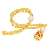 3pcs Net Bag Necklace Empty Stone Holder Rope Replacement Adjustable Necklace Cord for Crystals Quartz Stone HolderYellow In Australia - Darrahopens