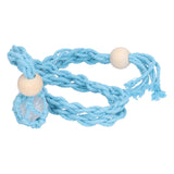 3pcs Net Bag Necklace Empty Stone Holder Rope Replacement Adjustable Necklace Cord for Crystals Quartz Stone HolderLight Blue In Australia - Darrahopens