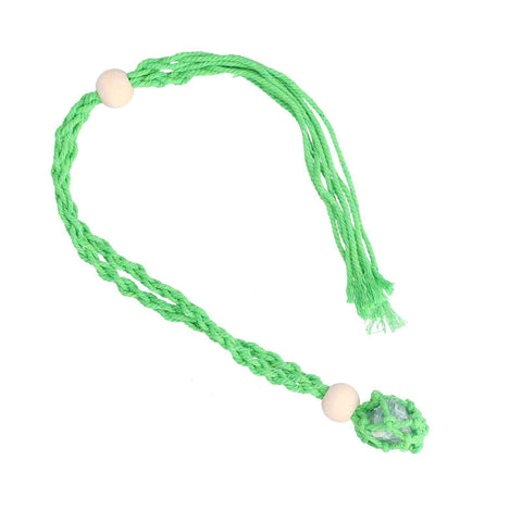 3pcs Net Bag Necklace Empty Stone Holder Rope Replacement Adjustable Necklace Cord for Crystals Quartz Stone HolderGreen In Australia - Darrahopens