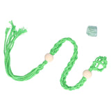3pcs Net Bag Necklace Empty Stone Holder Rope Replacement Adjustable Necklace Cord for Crystals Quartz Stone HolderGreen In Australia - Darrahopens