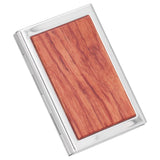 Wood Card Case Safe Bank Credit Card Box Portable Business ID Card Case Holder for Men WomenRosewood In Australia - Darrahopens
