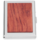 Wood Card Case Safe Bank Credit Card Box Portable Business ID Card Case Holder for Men WomenRosewood In Australia - Darrahopens
