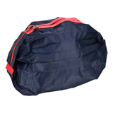 Stylish Reusable Shopping Bag Oxford Cloth Portable Foldable High Capacity Shoulder Bag Waterproof ToteDark Blue In Australia - Darrahopens