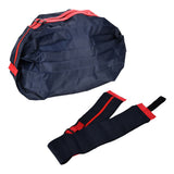 Stylish Reusable Shopping Bag Oxford Cloth Portable Foldable High Capacity Shoulder Bag Waterproof ToteDark Blue