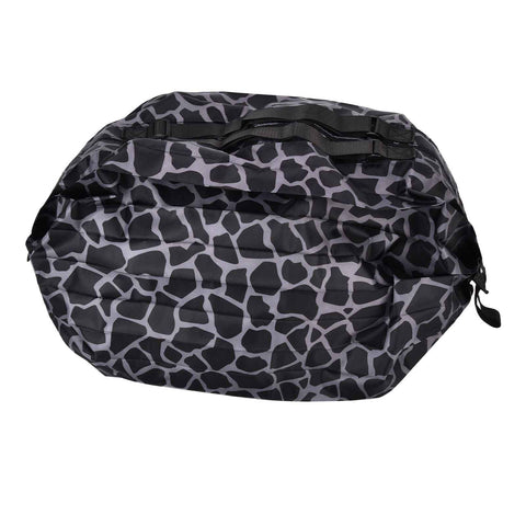 Stylish Reusable Shopping Bag Oxford Cloth Portable Foldable High Capacity Shoulder Bag Waterproof ToteBlack Leopard Print In Australia - Darrahopens