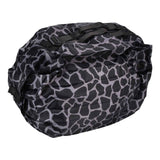 Stylish Reusable Shopping Bag Oxford Cloth Portable Foldable High Capacity Shoulder Bag Waterproof ToteBlack Leopard Print In Australia - Darrahopens