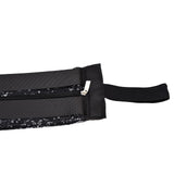 Stylish Reusable Shopping Bag Oxford Cloth Portable Foldable High Capacity Shoulder Bag Waterproof ToteBlack Leopard Print