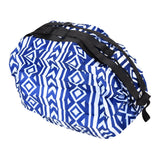 Stylish Shopping Backpacks Foldable Reusable Eco Friendly Grocery Bags for Shopping Travel(Blue White ) In Australia - Darrahopens