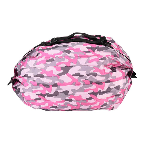 High Capacity Storage Bag Travel Single Shoulder Waterproof Shopping Bag Portable Folding Storage BagRose Red Camouflage In Australia - Darrahopens