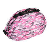 High Capacity Storage Bag Travel Single Shoulder Waterproof Shopping Bag Portable Folding Storage BagRose Red Camouflage In Australia - Darrahopens