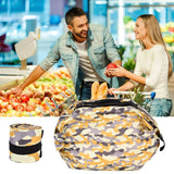 High Capacity Storage Bag Travel Single Shoulder Waterproof Shopping Bag Portable Folding Storage BagYellow Camouflage